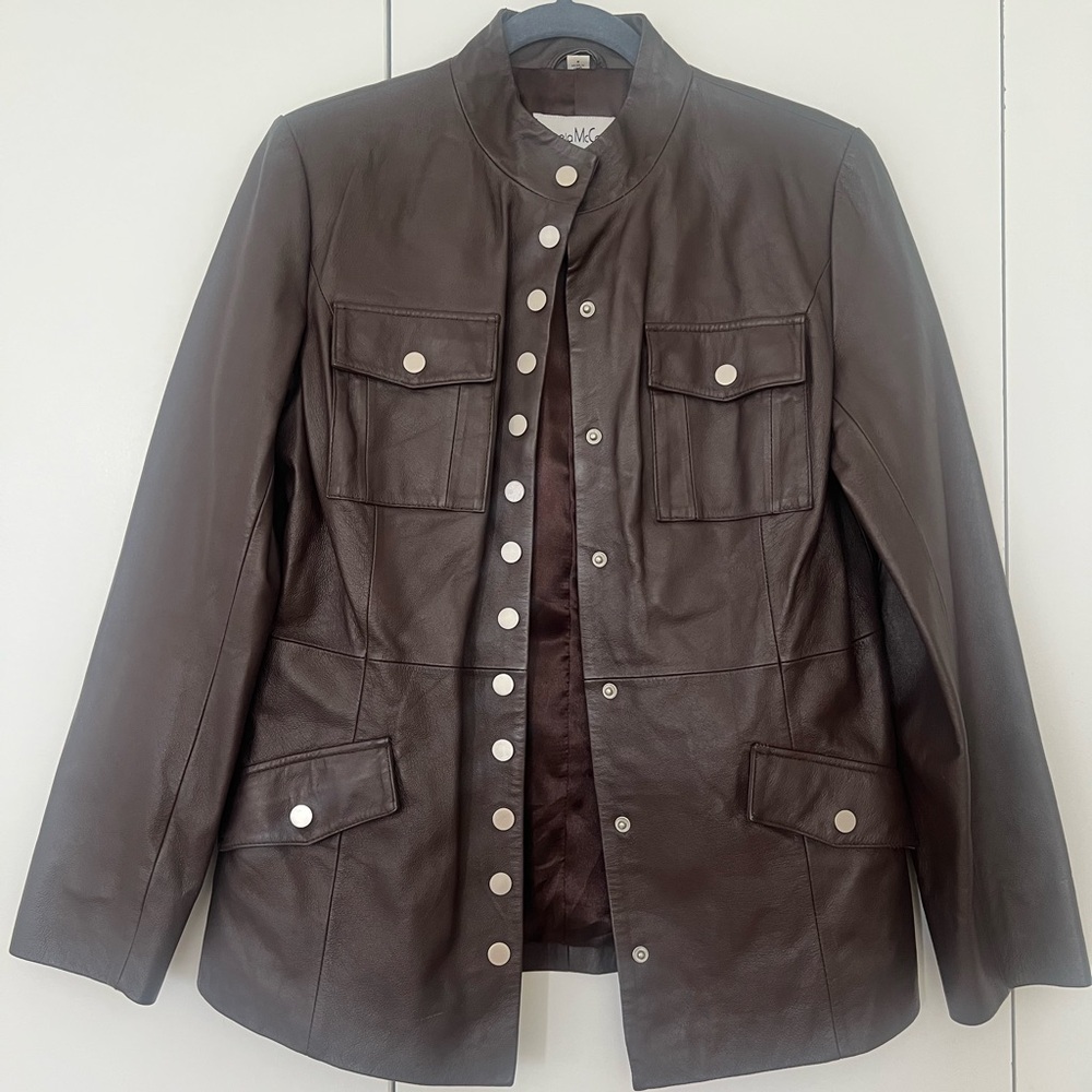 Pamela McCoy Brown Leather Women's Jacket